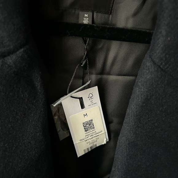 NWT DYNAMITE NAVY MIDLENGTH PEACOAT WOMENS MEDIUM - Picture 7 of 8